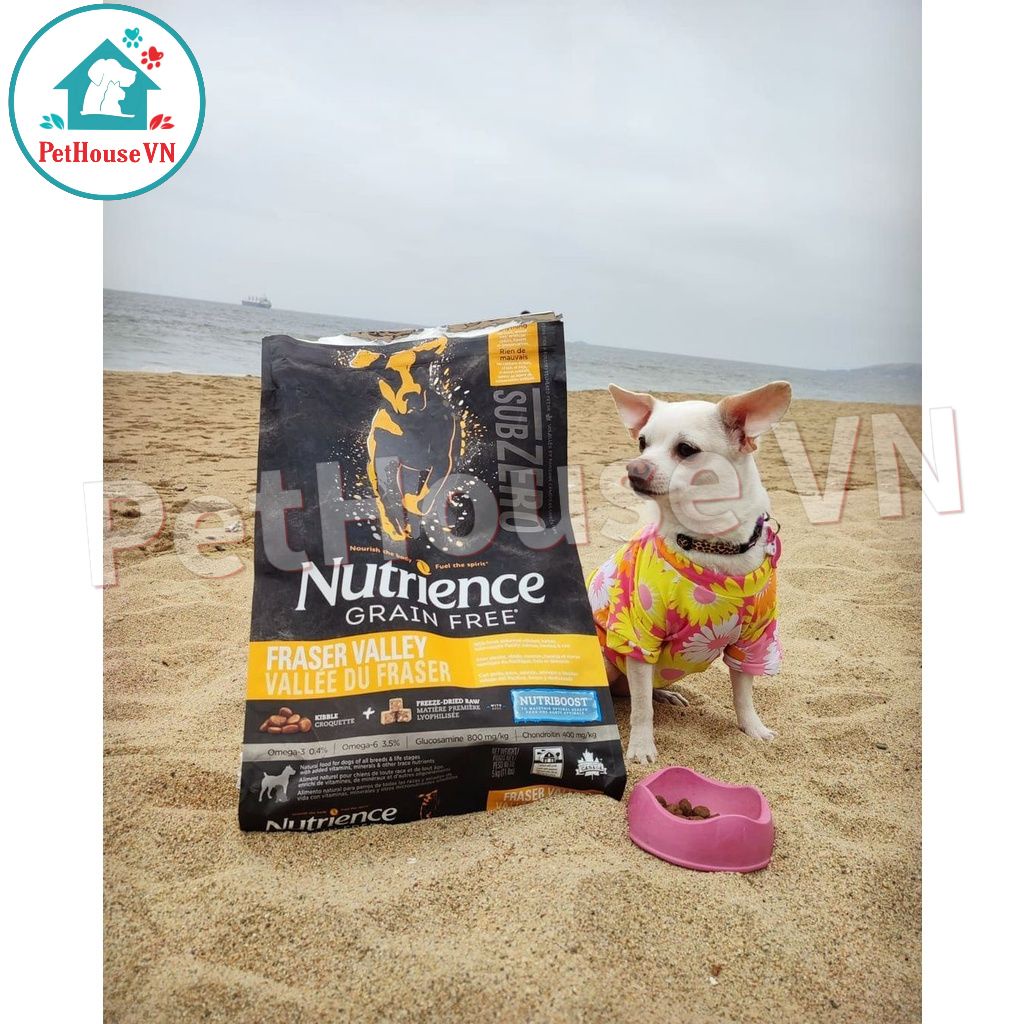 NUTRIENCE SUBZERO DOG - Túi 500G Thức Ăn Hạt Cho Chó Vị Gà Tây, Cá Hồi & Rau Củ Quả Hàng Chính Hãng