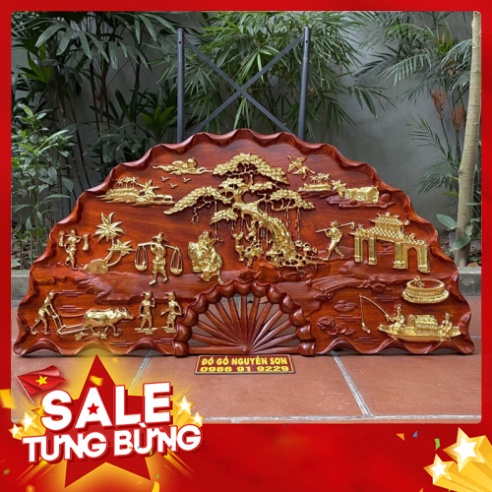 Tranh gỗ đồng quê