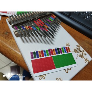 Giấy dán nốt có màu cho đàn kalimba