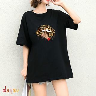 Áo Thun Nữ Tay Ngắn In Hình Báo Đốm Cá Tính