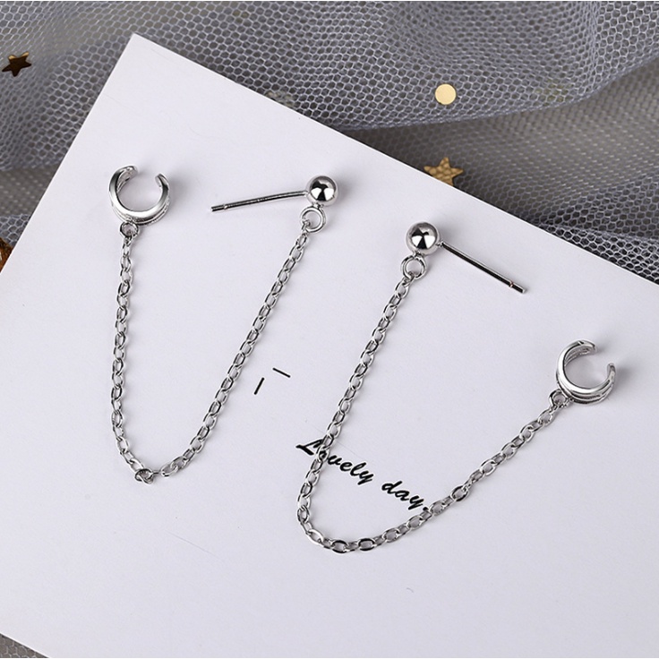 📛 RẺ VÔ ĐỊCH 📛 1 chiếc KHUYÊN XÍCH KẸP VÀNH TAI SIÊU XINH MÀU BẠC