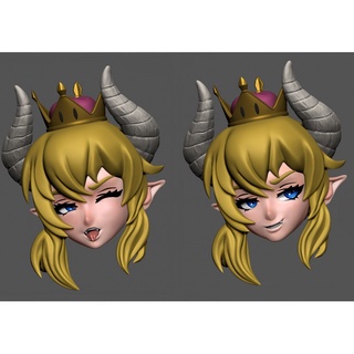 File in 3D mô hình Battle Axe Bowsette - Games