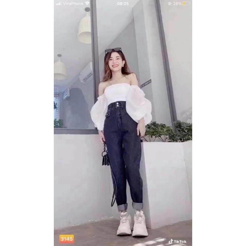 Quần jean baggy QC cạp siêu cao (ảnh chụp thật rồi nha)