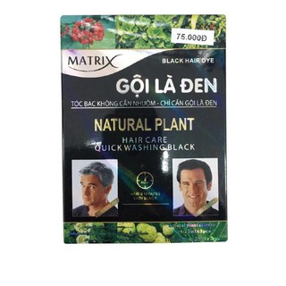 Hộp 3 gói Dầu gội đen tóc Matrix gội là đen 25ml x 3 gói