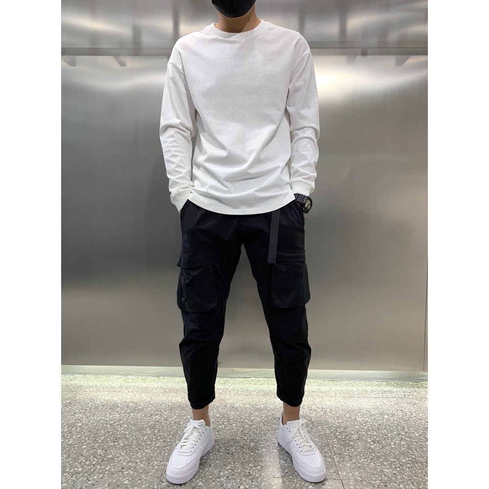 Áo sweater Tay Dài Basic Vạt Bầu Chất Cotton - Co Giãn - Mềm Mại | BigBuy360 - bigbuy360.vn