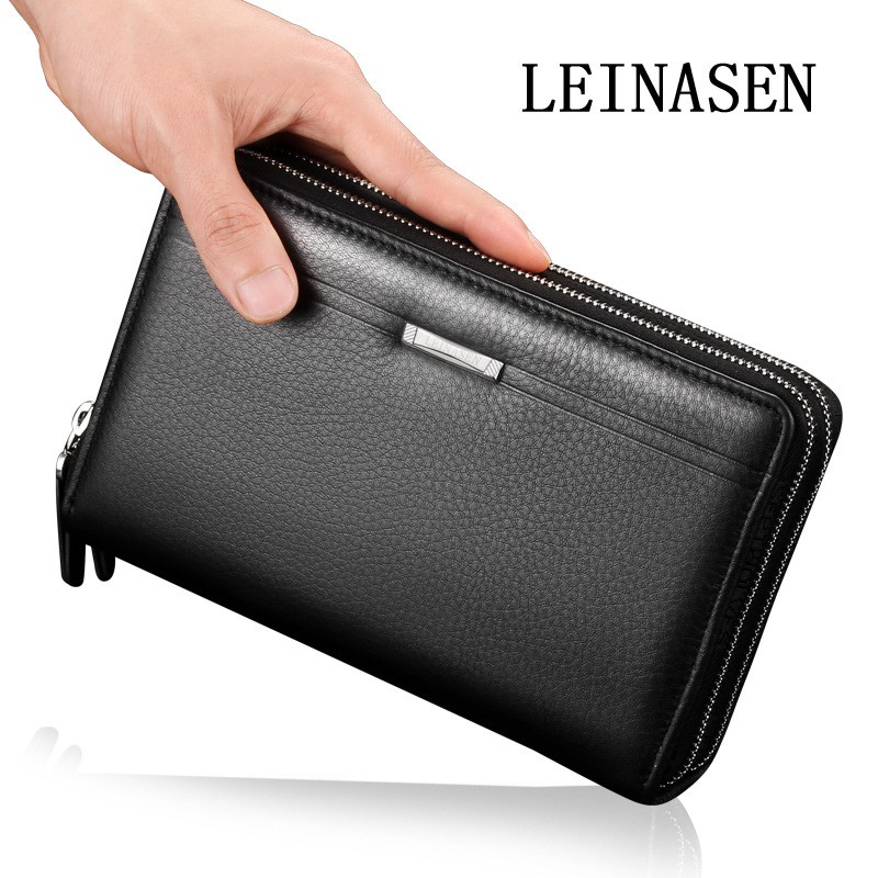 Ví da nam cầm  tay Leinasen, dạng dài, chất liệu PU cao cấp, mềm mại, bền màu với thời gian, kiểu dạng thời  thượng