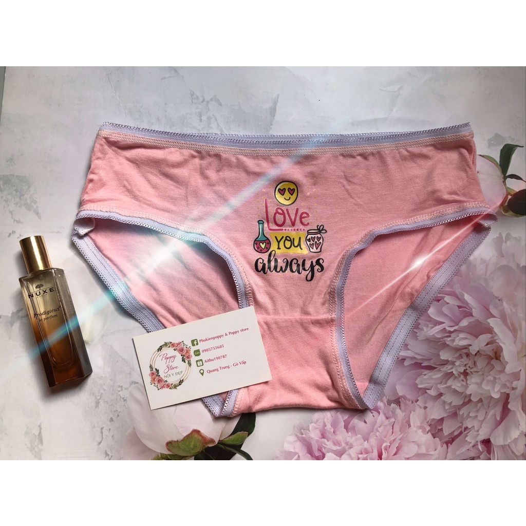 Quần lót nữ ⚠️ Mã AT48 / CHE TÊN SẢN PHẨM ⚠️ Combo 5 Quần lót mềm mịn chất liệu cotton, thấm hút, co giãn 4 chiều