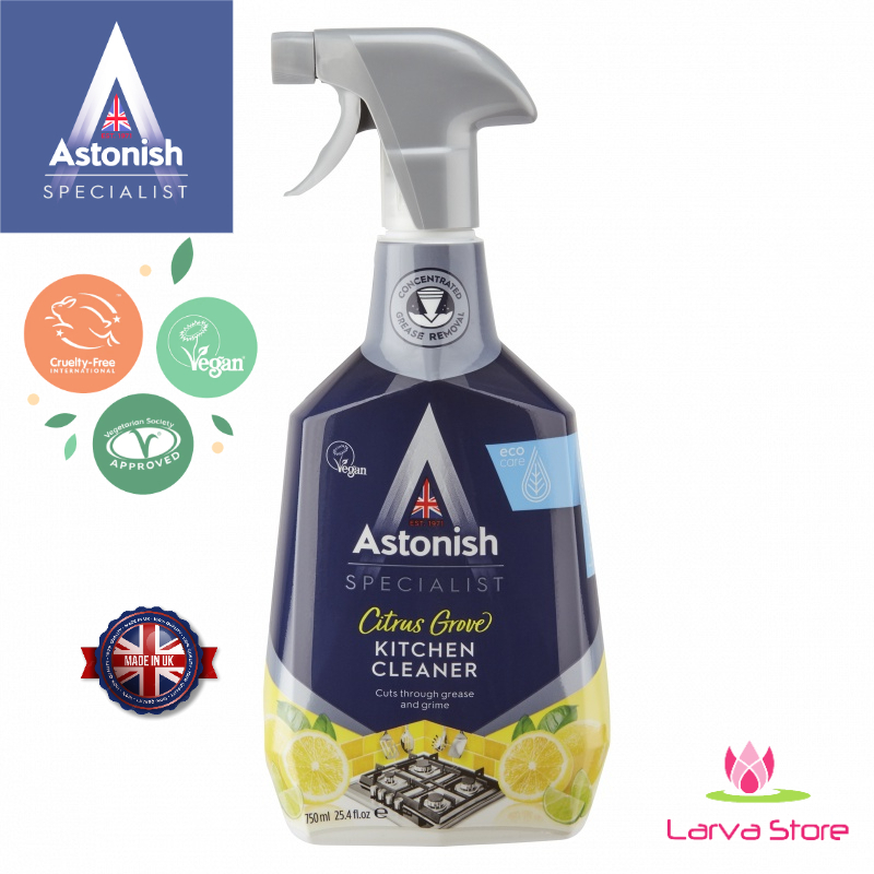 Chai Xịt Tẩy Vệ Sinh Mạnh Mẽ Khu Vực Bếp Astonish C6760 750ml - Hương Chanh Tươi