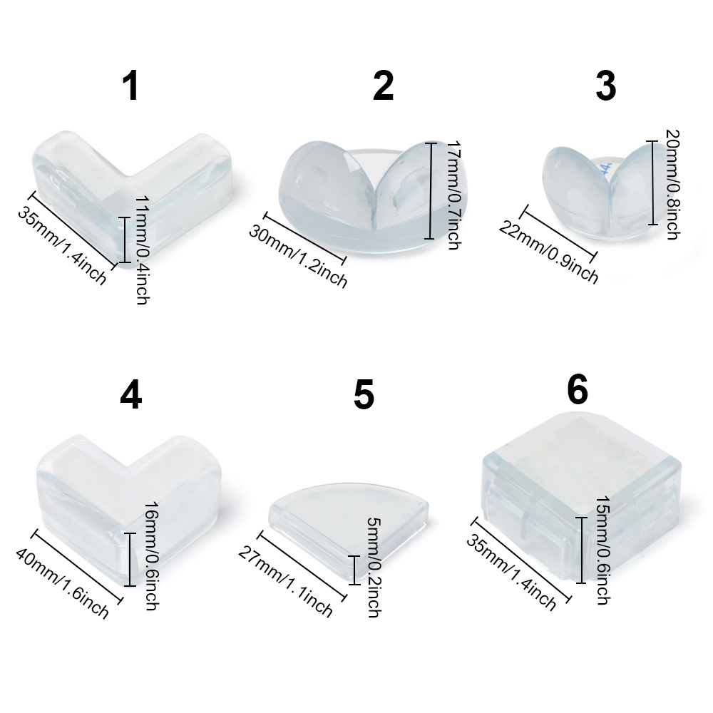 4 đệm silicon mềm chặn cạnh bàn và góc bảo vệ an toàn cho bé