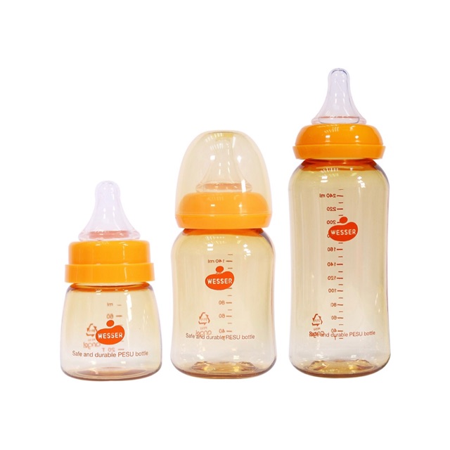 Combo 3 Bình Sữa Wesser PESU (60ml, 140ml, 250ml)