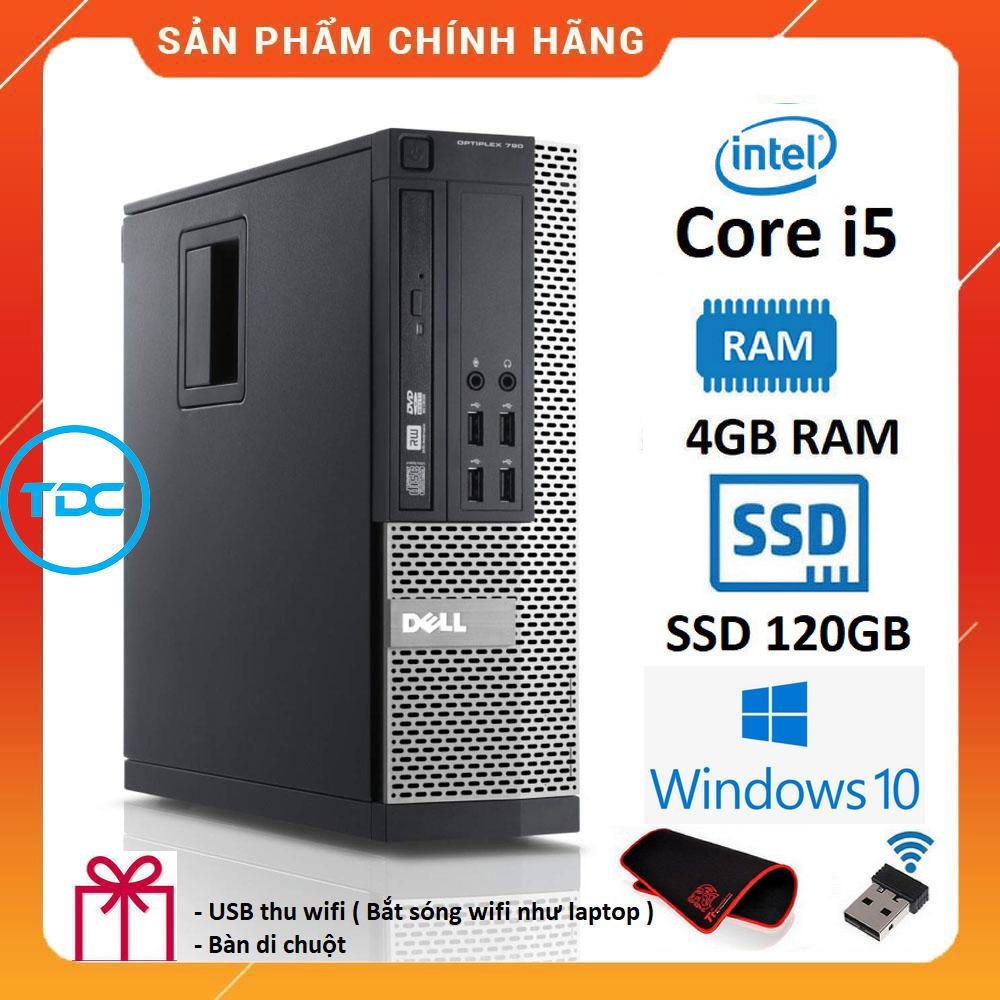 Case máy tính để bàn Dell Optiplex 790 SFF Core i5/ Ram 4GB/  SSD 120GB. Quà Tặng, Bảo hành 2 năm. Hàng Nhập Khẩu