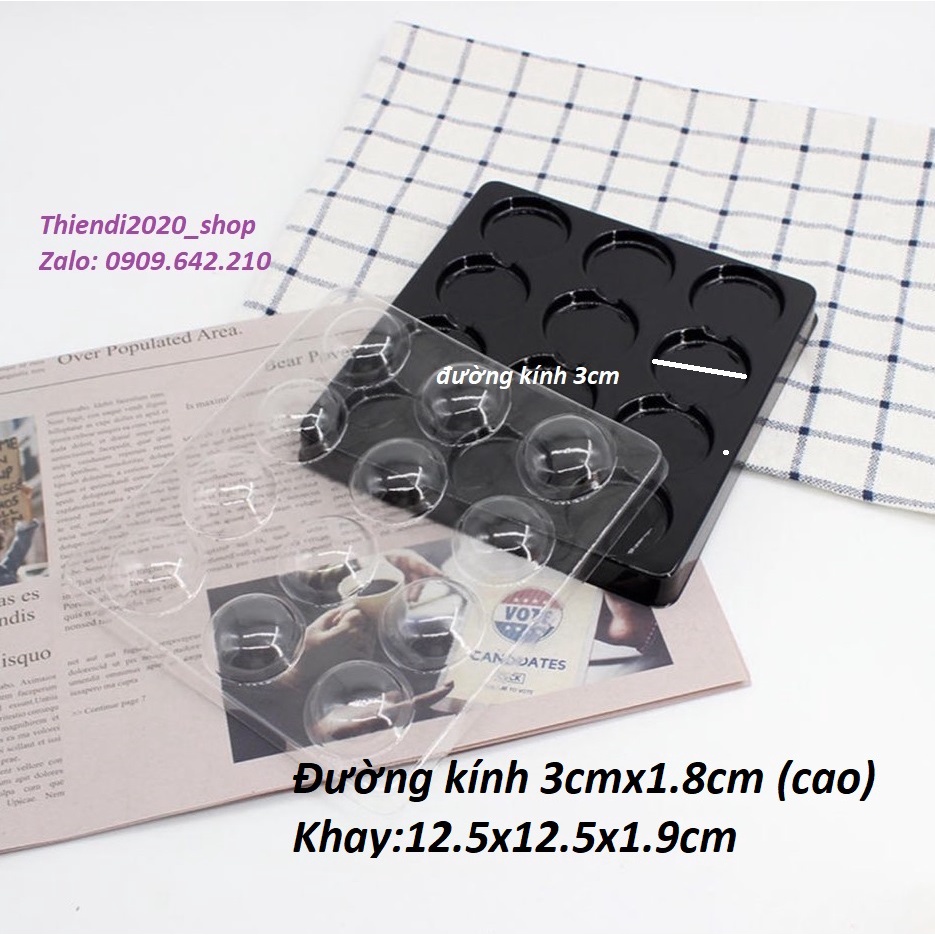 Khay nhựa đựng kẹo socola 9v, 12v, nama socola