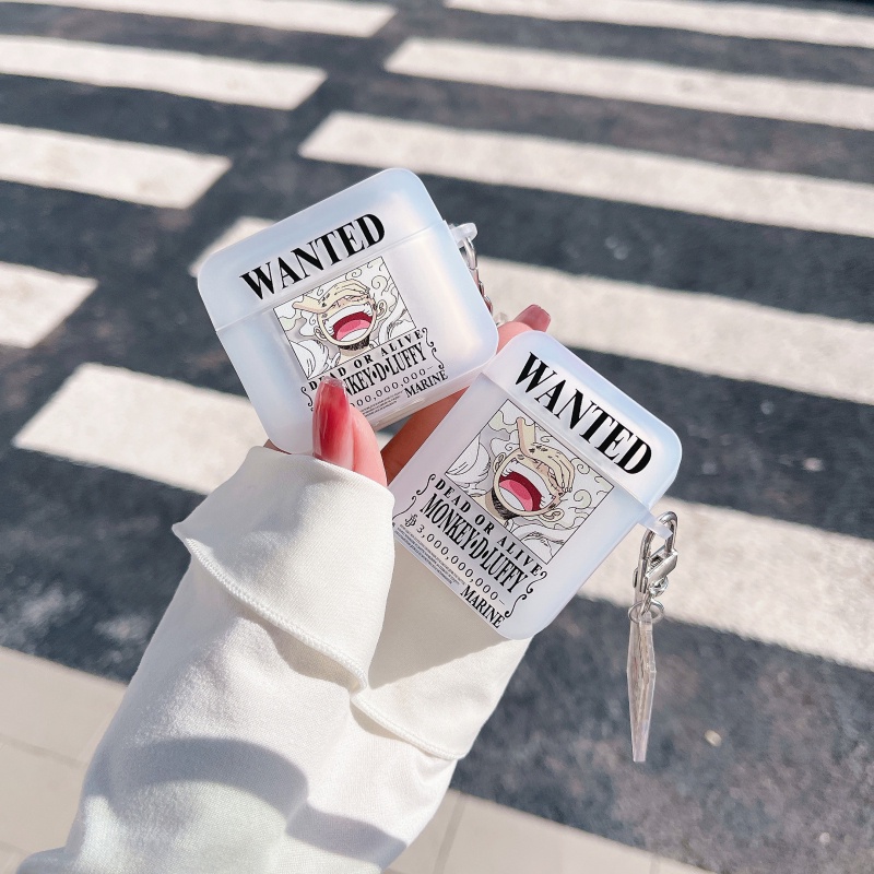 Vỏ Bọc Silicone In Họa Tiết One Piece Dành Cho Hộp Sạc Tai Nghe AirPods 1 2 3 Pro