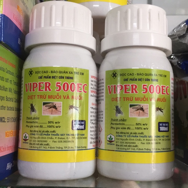 THUỐC DIỆT MUỖI VÀ RUỒI VIPER 500EC- 100ml