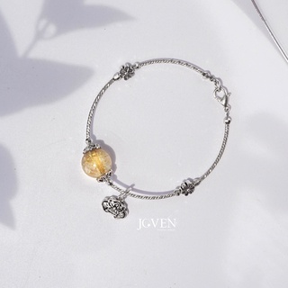 Vòng tay bạc 925 Joven - đá màu vàng