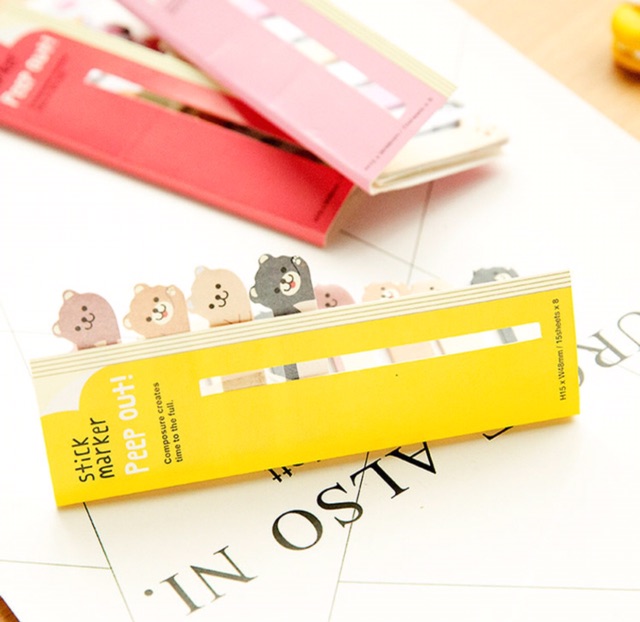 Giấy Nhớ Cute Hình Dễ Thương Stick Marker Nhiều Màu Vintage VP17