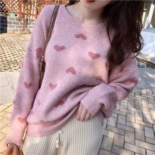 ÁO LEN TIM CỔ TRÒN