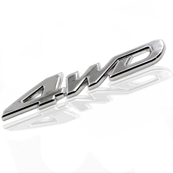(Mã Giảm giá DUMBBELLS) Logo Nổi 4WD Kim Loại Dán Trang Trí Xe Db Shop