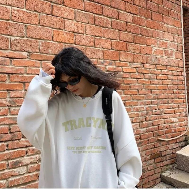 (ORDER) Áo sweater nỉ ulzzang in chữ form rộng các màu phối viền sóng mix màu có size | BigBuy360 - bigbuy360.vn