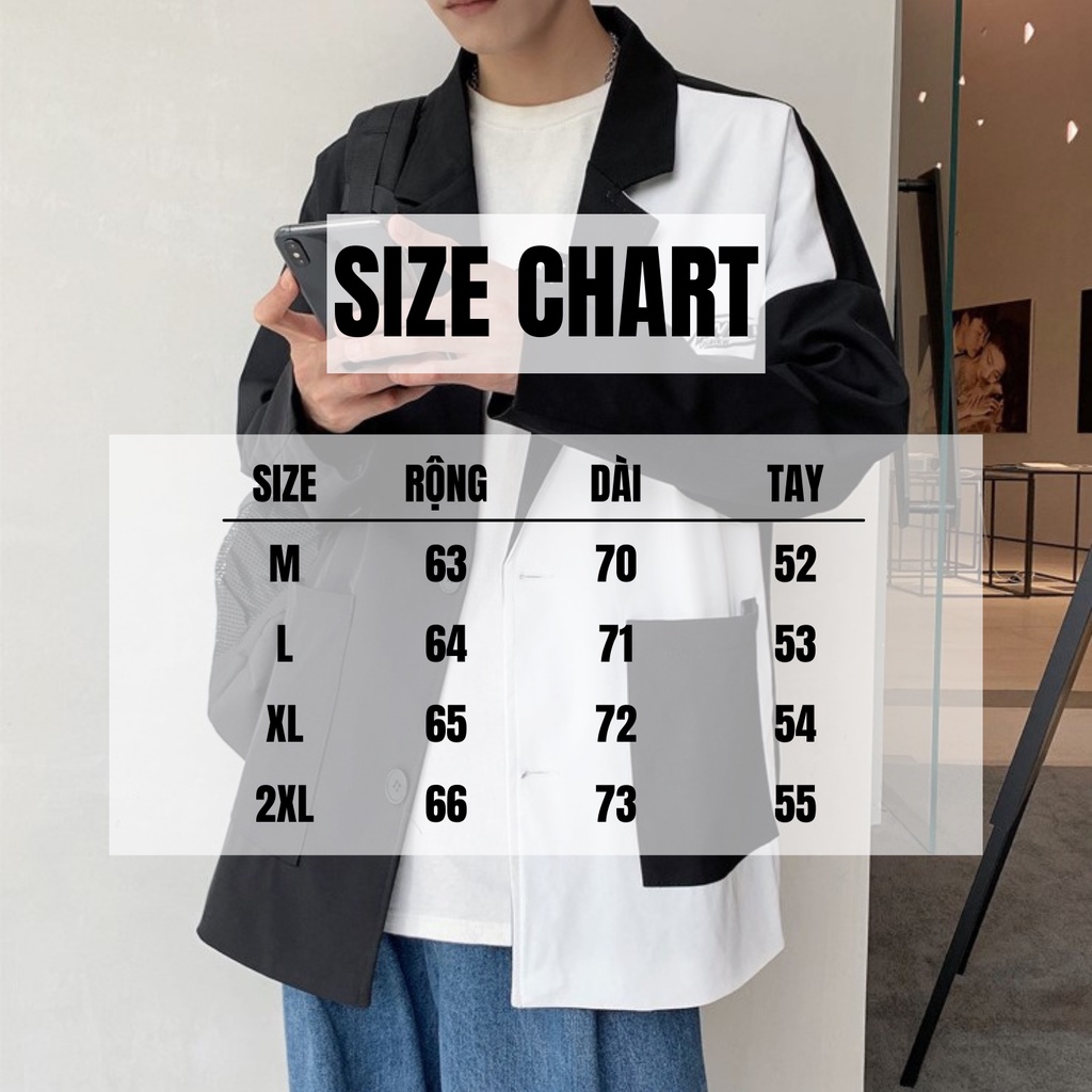 Áo Khoác Blazer, Vest Nam Phối Màu Unisex, Xu Hướng 2022