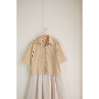 áo linen nút gỗ