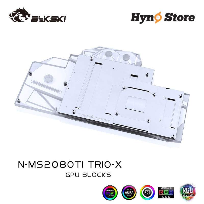 Block VGA Bykski chính hãng N-MS2080TI TRIO-X for MSI RTX2080TI TRIO Tản nhiệt nước custom chất lượng cao - Hyno Store