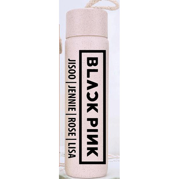 Bình nước Blackpink 350ml lúa mạch BNK7 ly bình nước cute bình nước dễ thương kpop army thần tượng