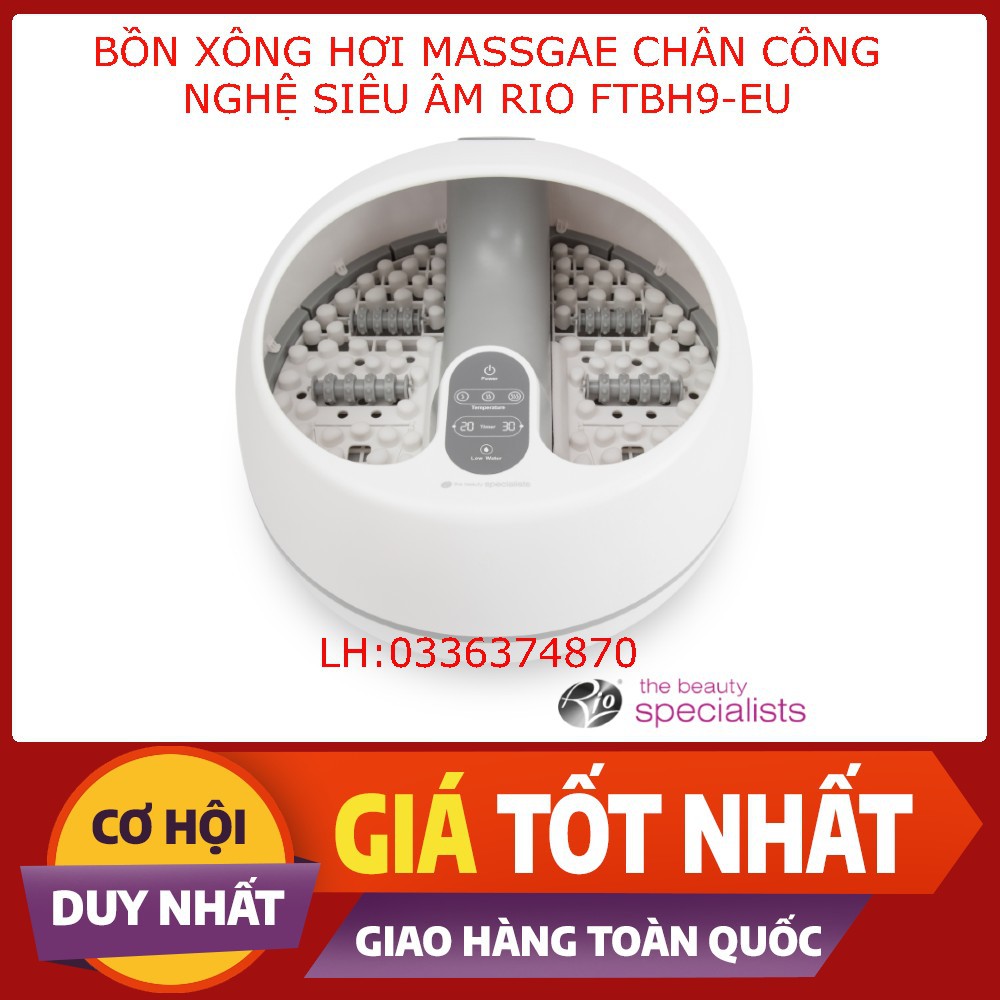 [CHÍNH HÃNG ANH] Bồn xông hơi massage chân công nghệ siêu âm Rio FTBH9-EU