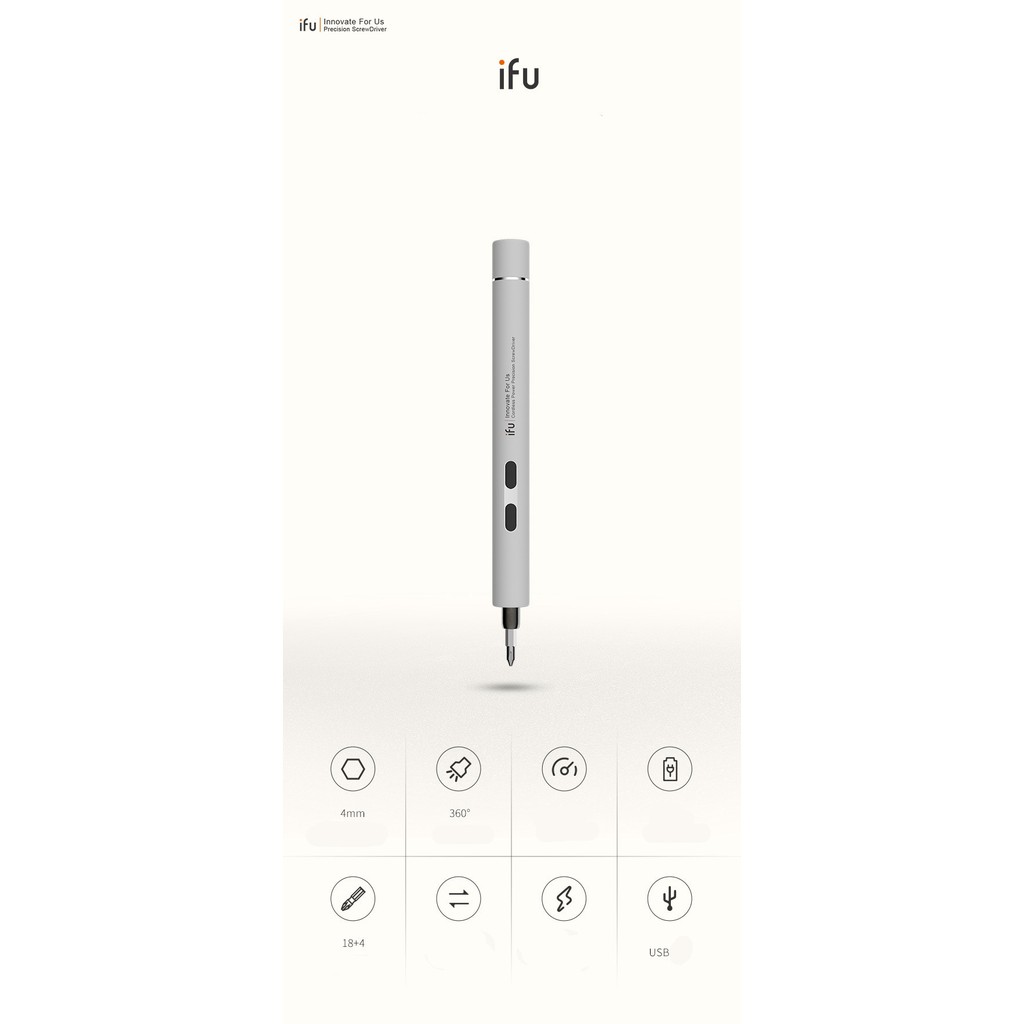 Bộ tua vít điện đa năng Xiaomi Ifu D2 - Sạc Điện bằng cổng USB