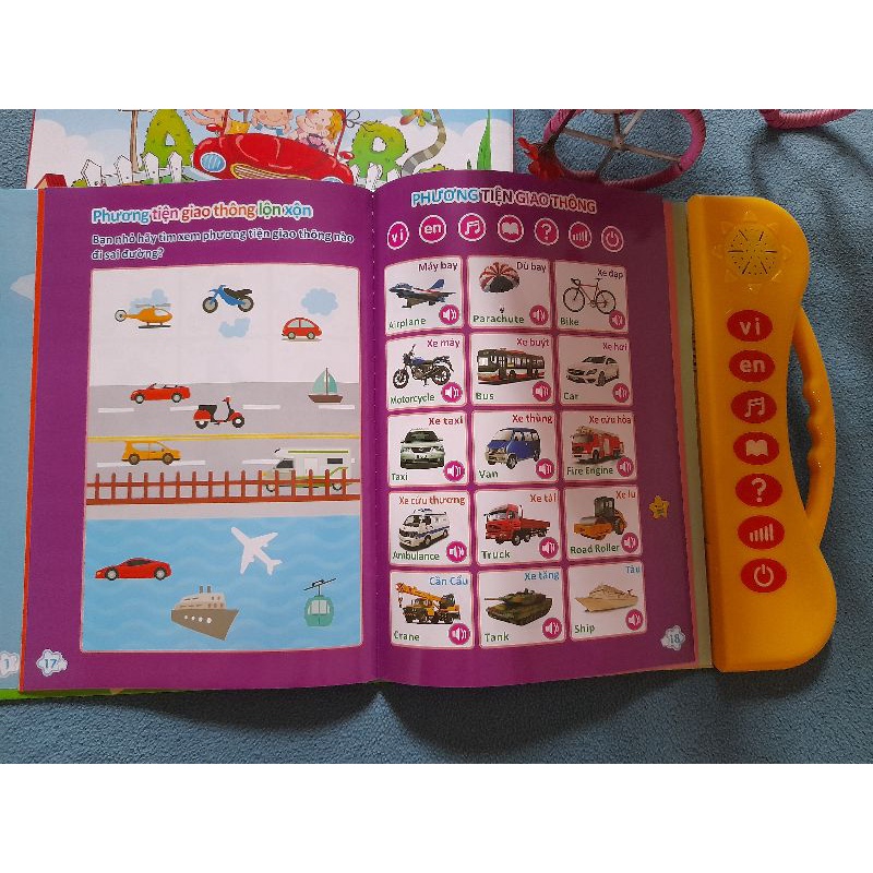 Sách nói điện tử song ngữ Thanh Nga, bản mới nâng cấp cho trẻ từ 1-7 tuổi. Tặng kèm 1 viết xóa được cho bé