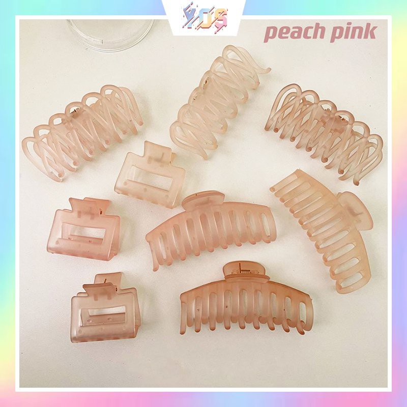 [Mã SKAMCLU8 giảm 10% cho đơn từ 100K] Kẹp tóc càng cua Hàn Quốc tone hồng đào màu lì trong suốt cho nữ