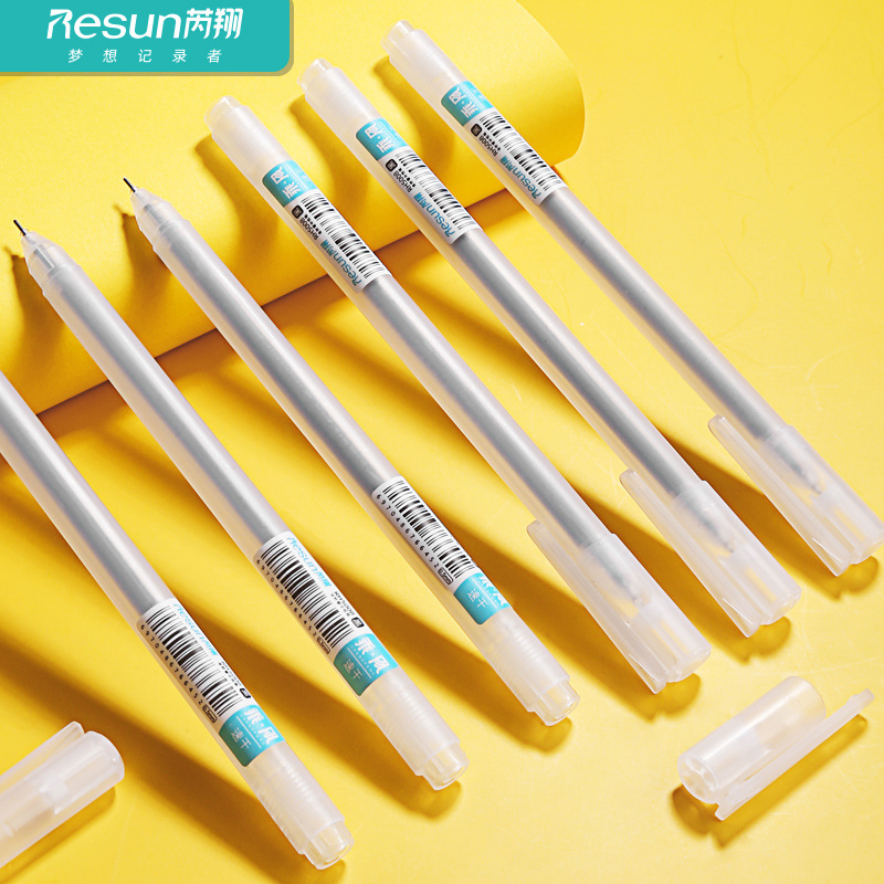 Bút Bi Mực Nước Ngòi 0.5mm Mực Đen/Đỏ/Xanh Dương 3 Màu Cho Học Sinh