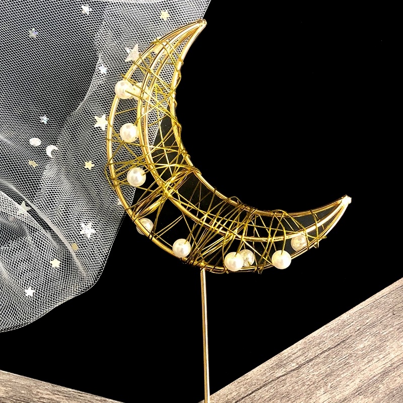 Đèn LED Hình Ngôi Sao / Mặt Trăng / Trái Tim / Vương Miện Dùng Trang Trí Bánh Kem Sinh Nhật / Tiệc Cưới