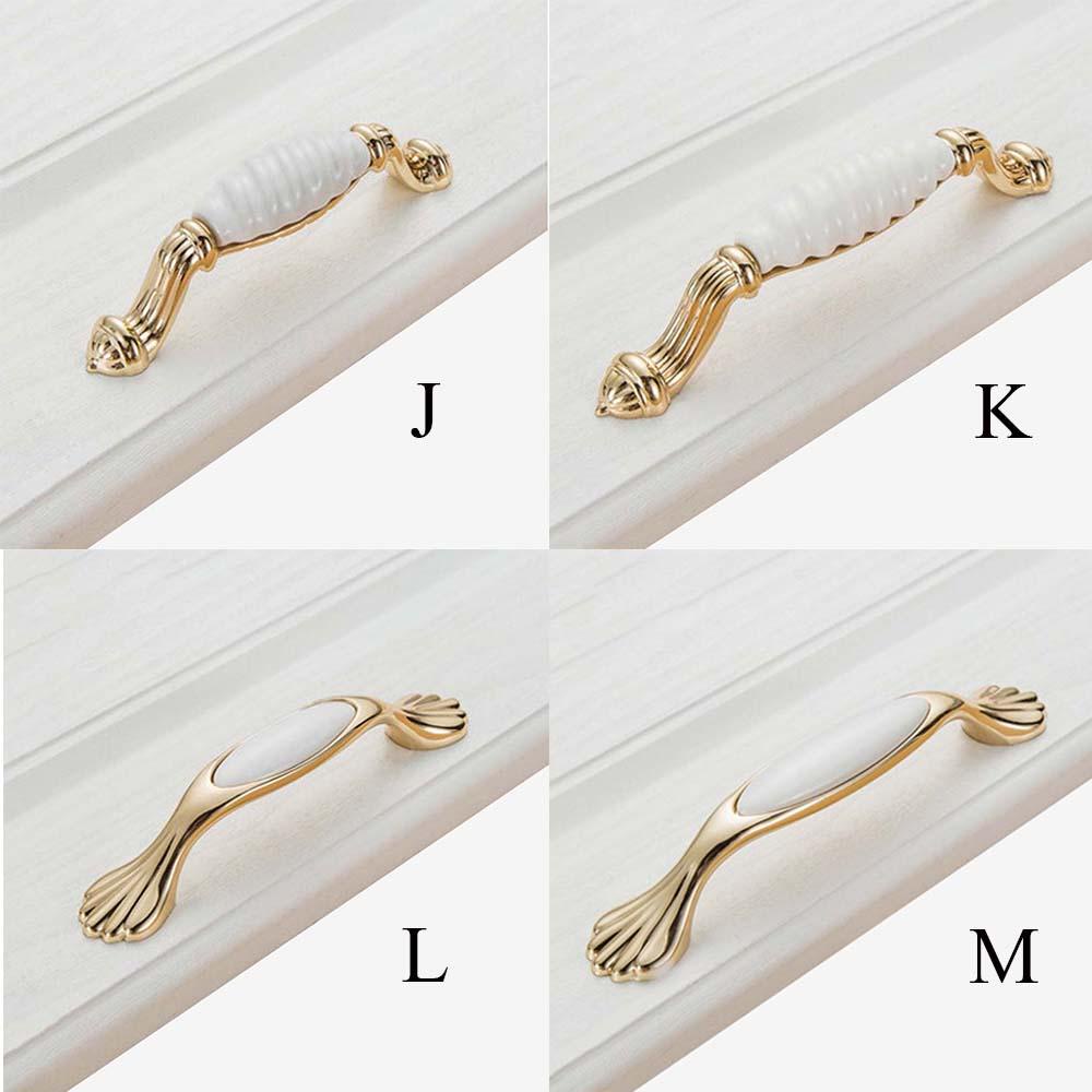 Tay Nắm Cửa Tủ Bằng Gốm Sứ Kèm Ốc Vít Phong Cách Châu Âu