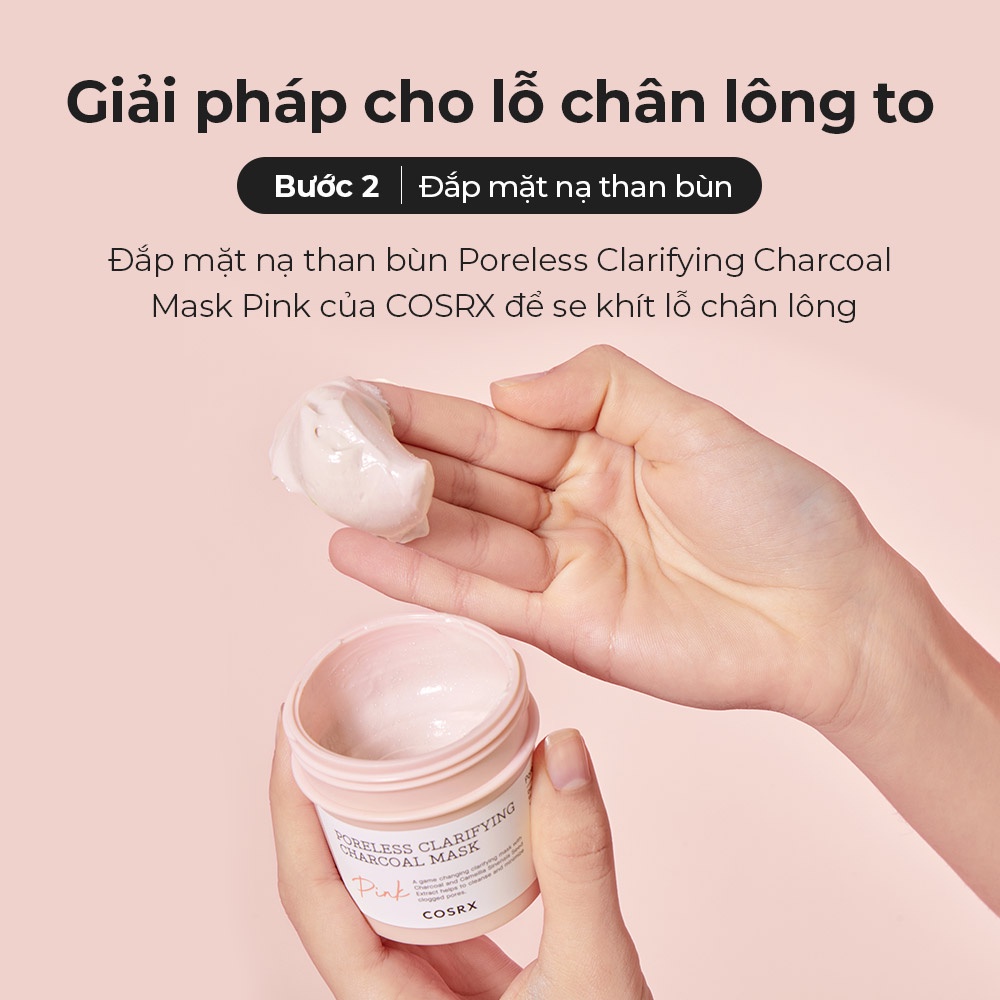 Mặt nạ than COSRX Poreless Clarifying Charcoal Mask Pink 110g giảm bã nhờn