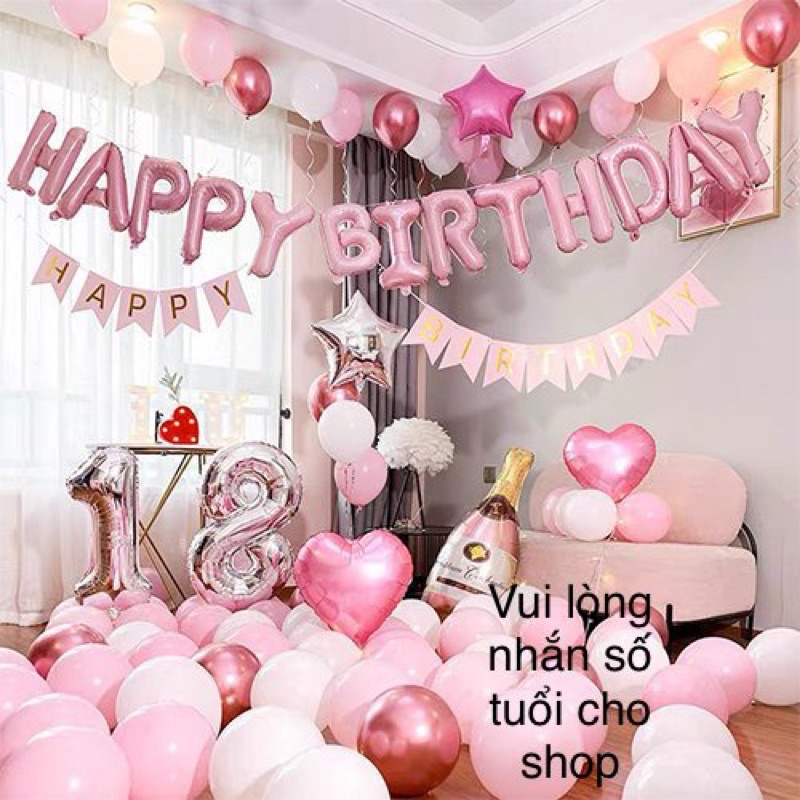 Set bóng trang trí sinh nhật - dành cho Người lớn - Đủ màu