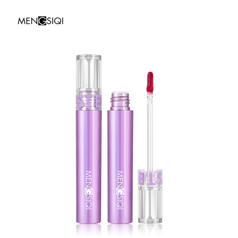 MENGSIQI Soft Mist Lip Glaze Lasting Non-Marking Non-Stick Cup Lip Gloss Tomato Color Lipstick