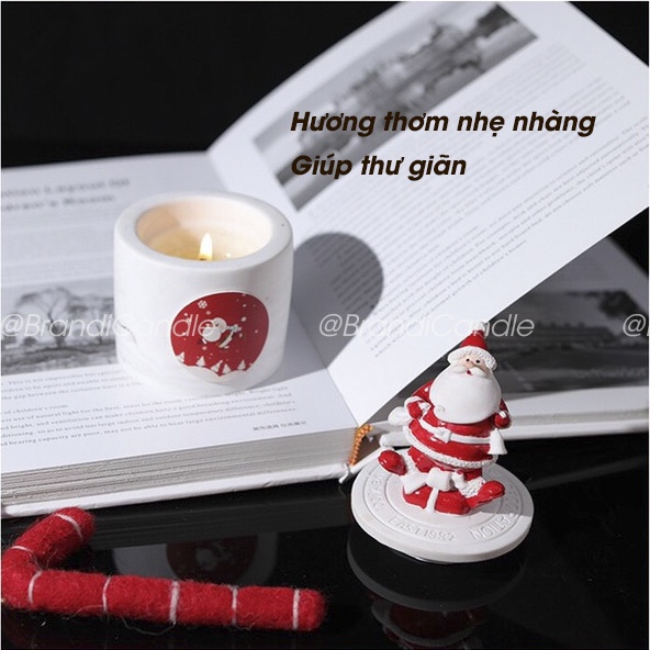 Nến thơm sáp đậu nành nắp tượng ông già noen