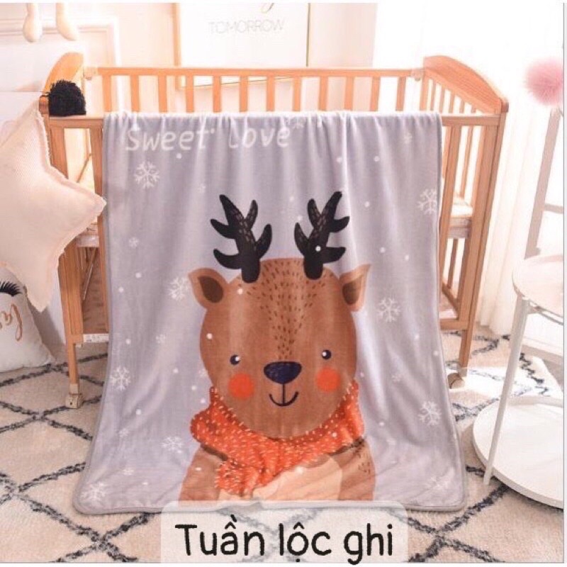 Chăn lông tuyết kt 100*140cm mềm ấm