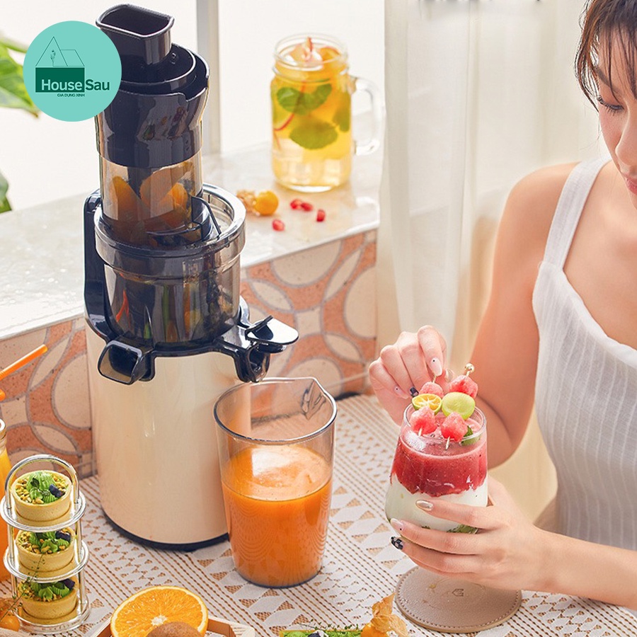 Máy ép hoa quả chậm, Máy ép trái cây cổ to BEAR YZJ-C02S5