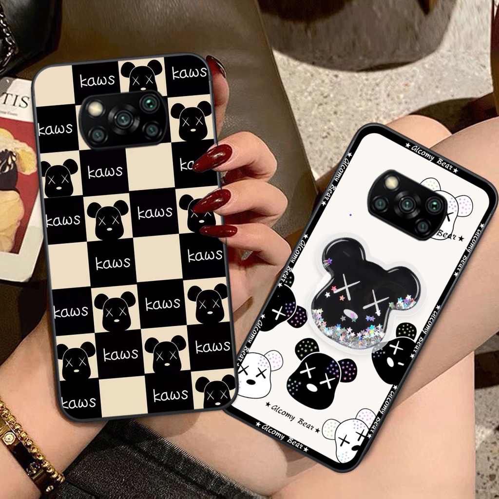 Ốp lưng Xiaomi Poco X3 / Poco X3 Pro trái tim họa tiết caro, mikey họa tiết beabrick kaws cute