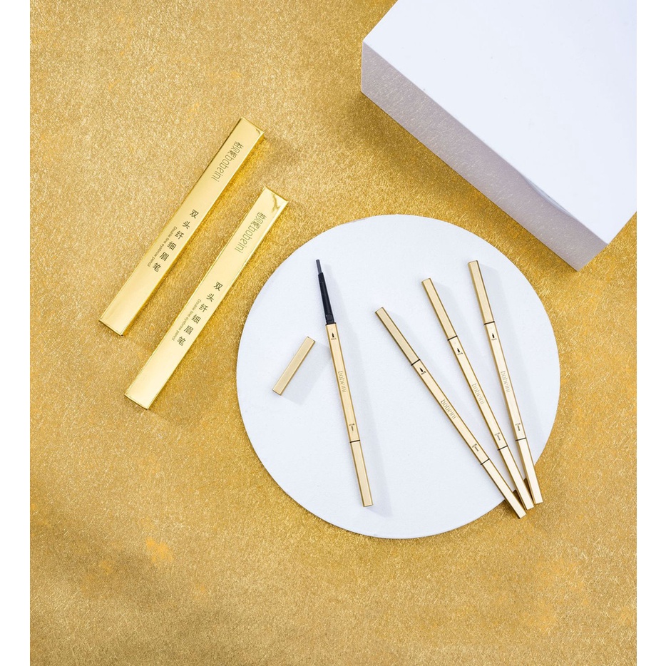 Bút Kẻ Lông Mày Hai Đầu Chống Thấm Nước Lâu Trôi Tự Nhiên Với 6 Màu Lựa Chọn