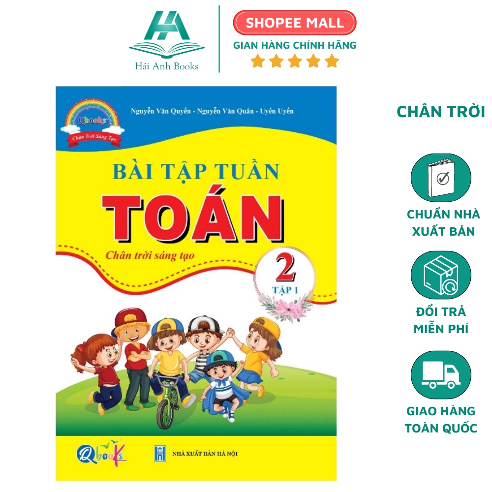 Sách Bài tập tuần toán lớp 2 tập 1 QBOOKS ( Chân trời sáng tạo) ( 1 cuốn) Hải Anh Books