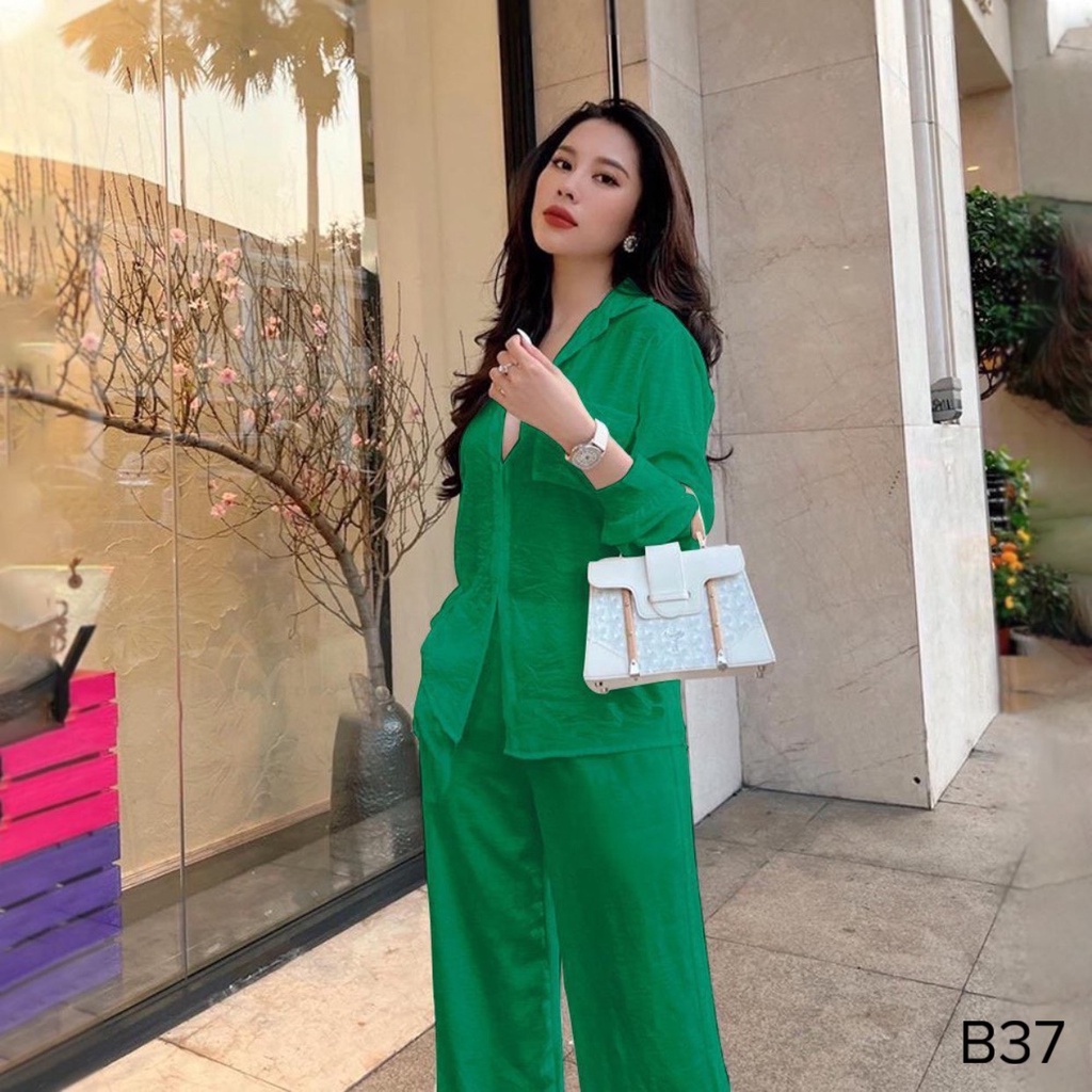 Sét bộ đũi tơ tay dài quần dài, Sét sớ quần đũi suông