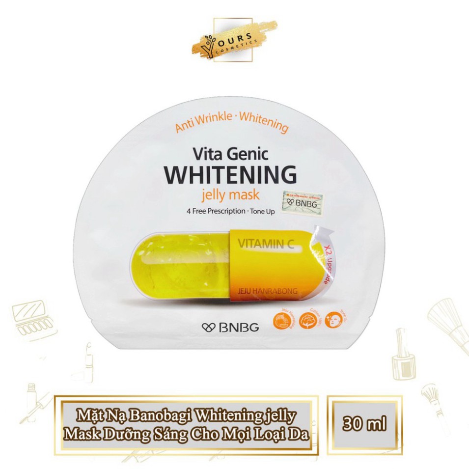 [Phân Phối Chính Thức] Mặt Nạ Viên Thuốc Banobagi Màu Vàng Dưỡng Sáng Da Whitening Jelly Mask Dành Cho Mọi Loại Da M8