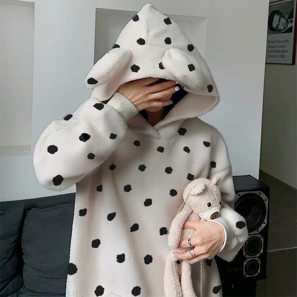 Áo Hoodie Nữ Form Rộng Chất Nỉ Bông Tai Gấu tặng Gấu Teddy Đeo Chéo  - Có Ảnh Thật Tự Chụp X.Store | BigBuy360 - bigbuy360.vn