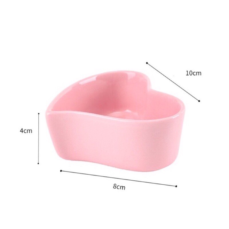Bát ăn dặm, bát sứ ăn dặm cho bé hình tim méo.