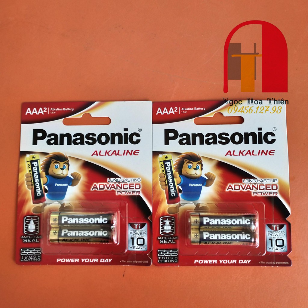 (Chính Hãng) Pin tiểu AAA LR6 Panasonic Alkaline LR03T/2B 1.5V (vỉ 2 viên)