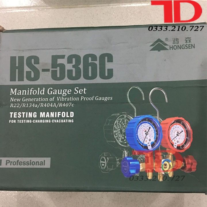 Đồng hồ đo áp suất gas lạnh điều hòa ô tô HS-536C