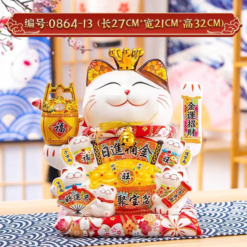 Mèo thần tài, mèo may mắn Neko Maneki vẫy tay chiêu tài chiêu lộc ( nhiều size- nhiều mẫu)